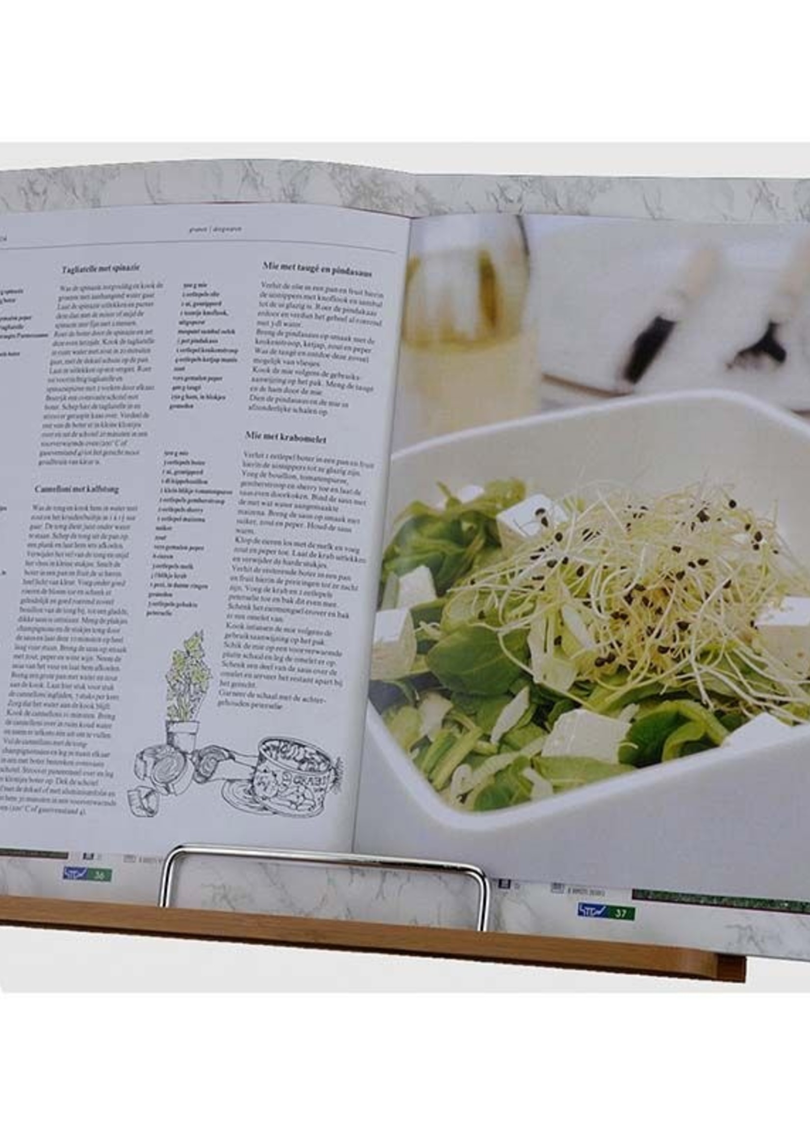 Excellent Houseware Kookboekstandaard – bamboo