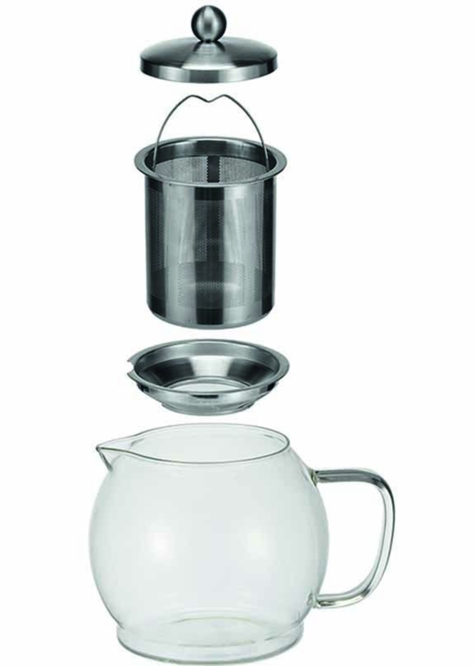 Haushalt International Glazen Theepot met filter - 1.2 liter