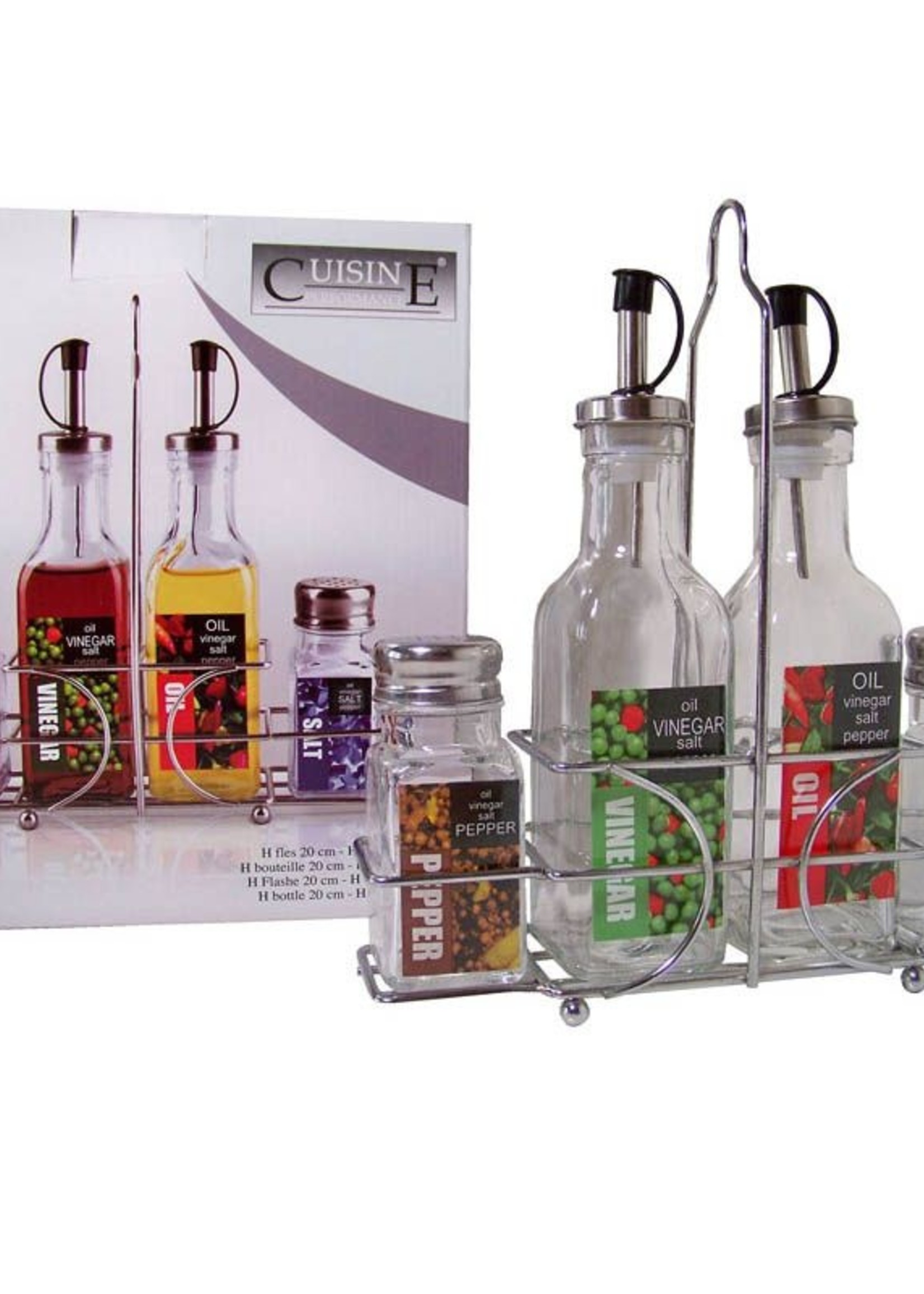 Cuisine Performance Olie- en azijnstel - met peper- en zoutsetje