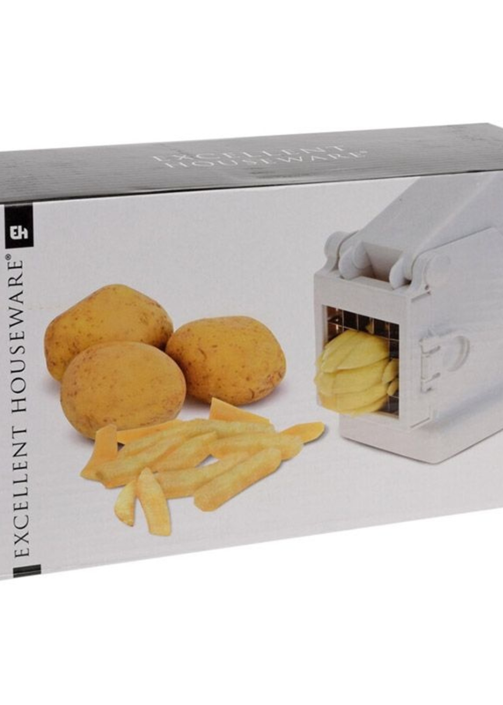 Excellent Houseware Aardappelsnijder - RVS - wit
