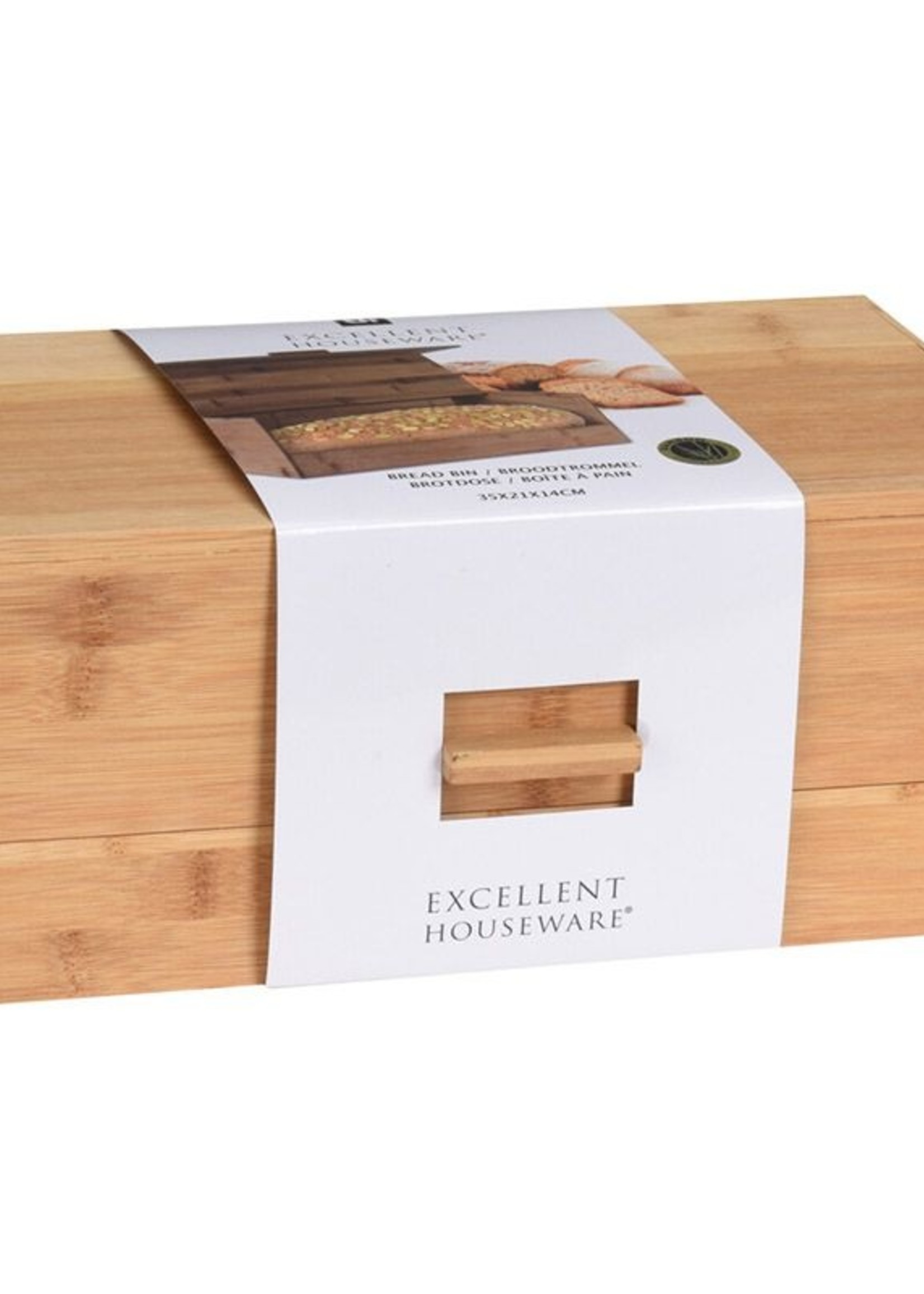 Excellent Houseware Broodtrommel van Bamboe - 35 x 21 x 14 cm