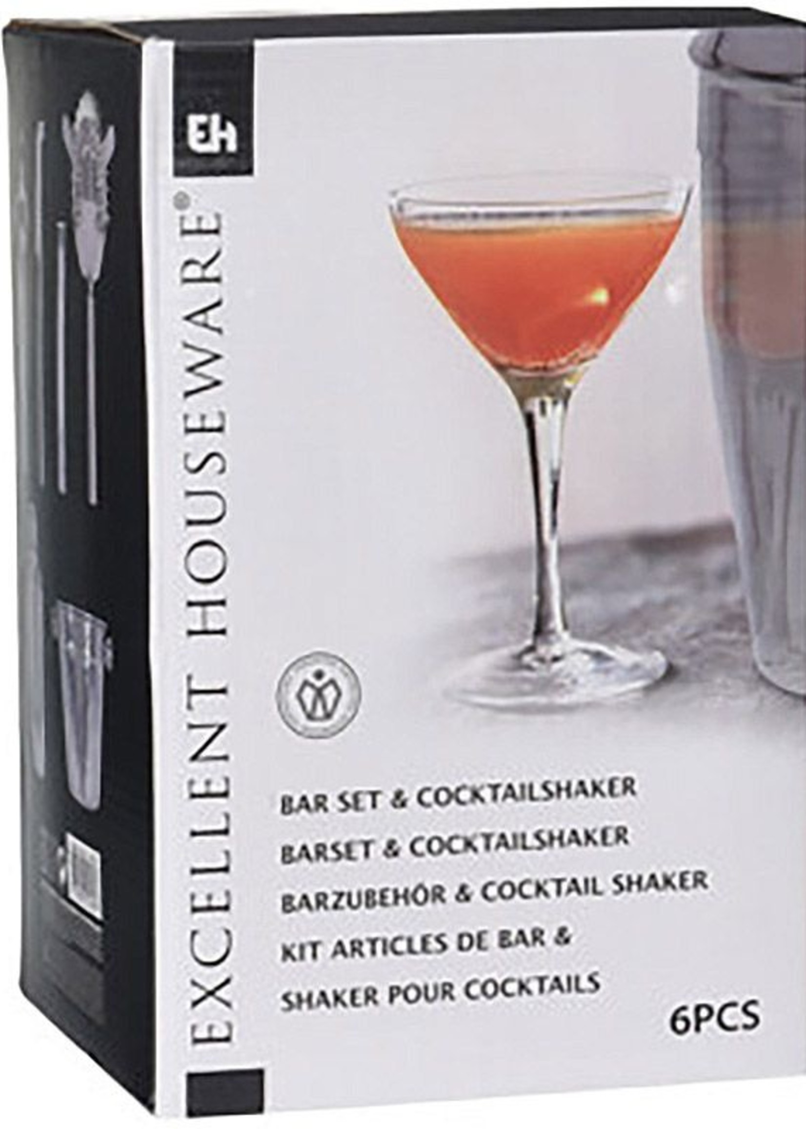 Excellent Houseware Cocktail Set -  6 delig - RVS