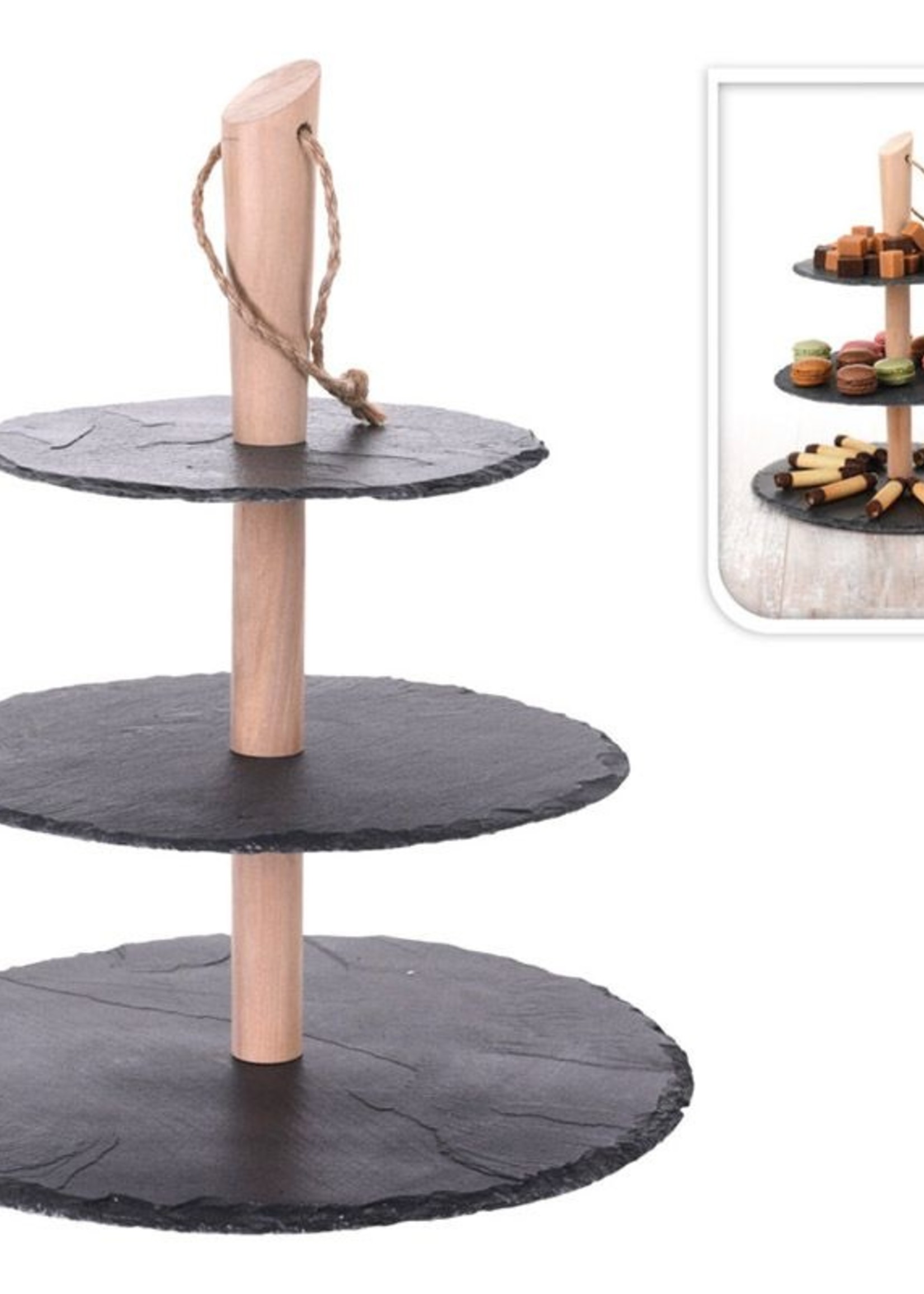Excellent Houseware Etagere Leisteen - 36cm
