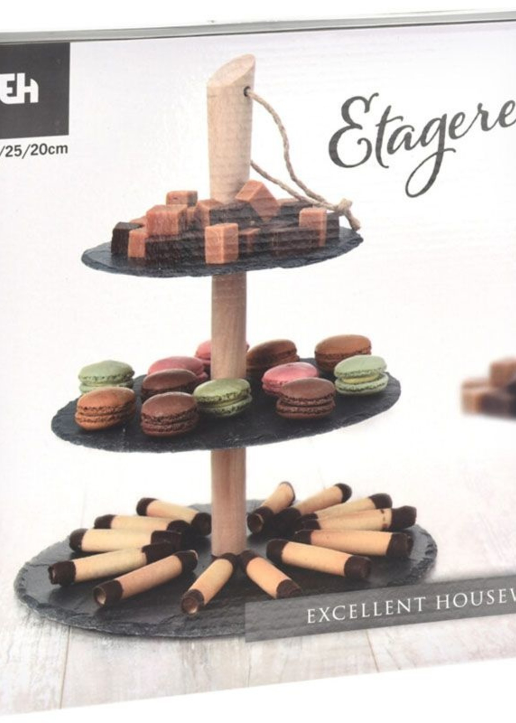 Excellent Houseware Etagere Leisteen - 36cm