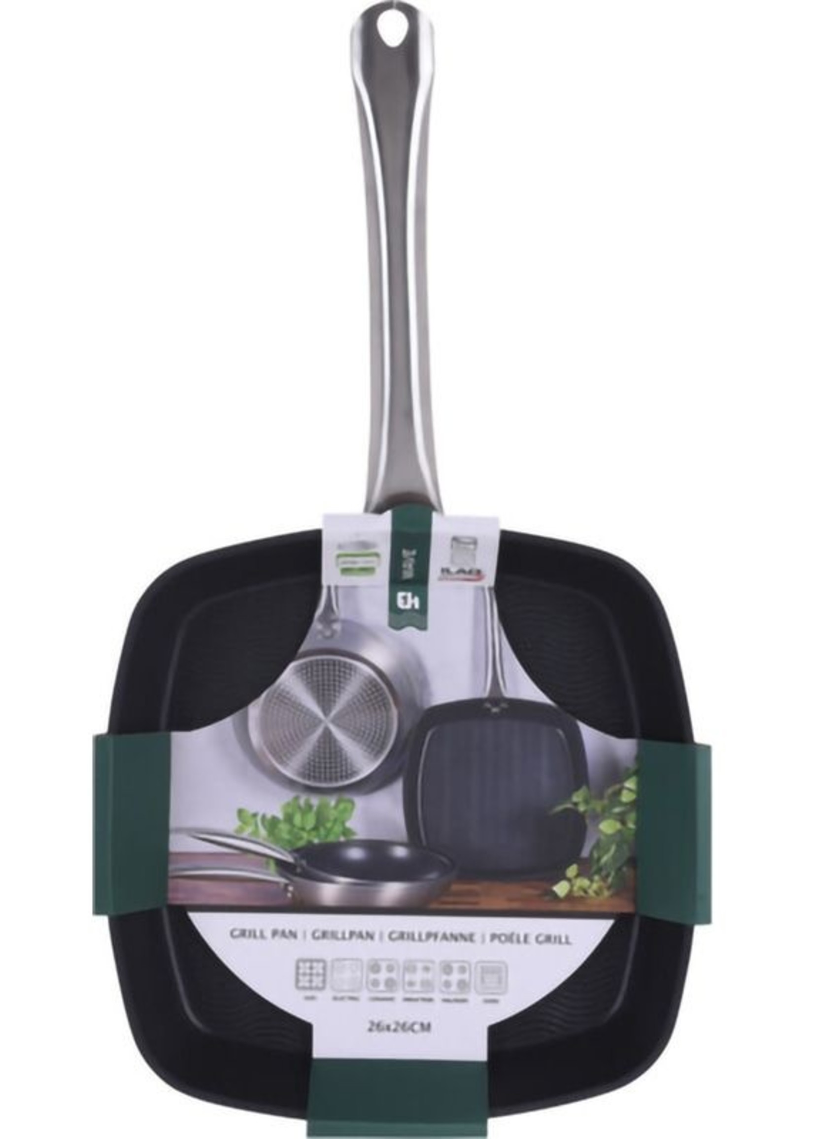 Excellent Houseware Grillpan - 26x26x4.2cm- aluminium