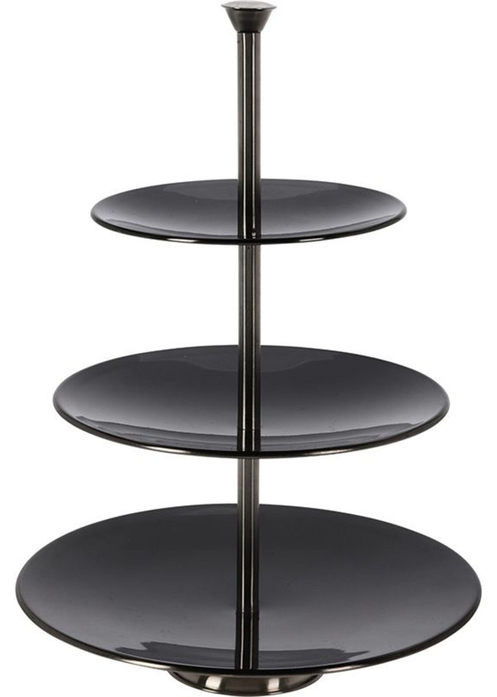 Excellent Houseware Etagere RVS - 36,5 cm - glanzend