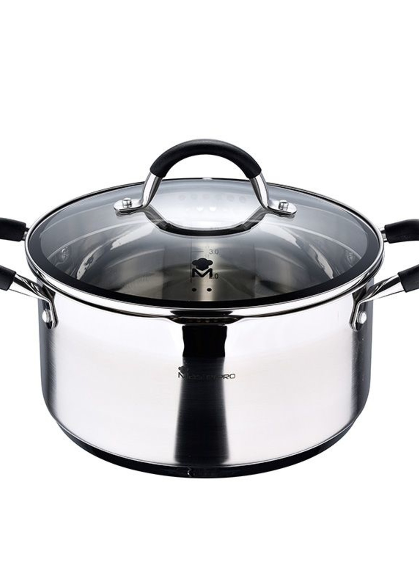Bergner Masterpro Kookpan - met Deksel - Ø24 cm - 5L
