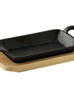 Bergner Masterpro Rechthoekige Mini Pan - met Serveerplank -Gietijzer