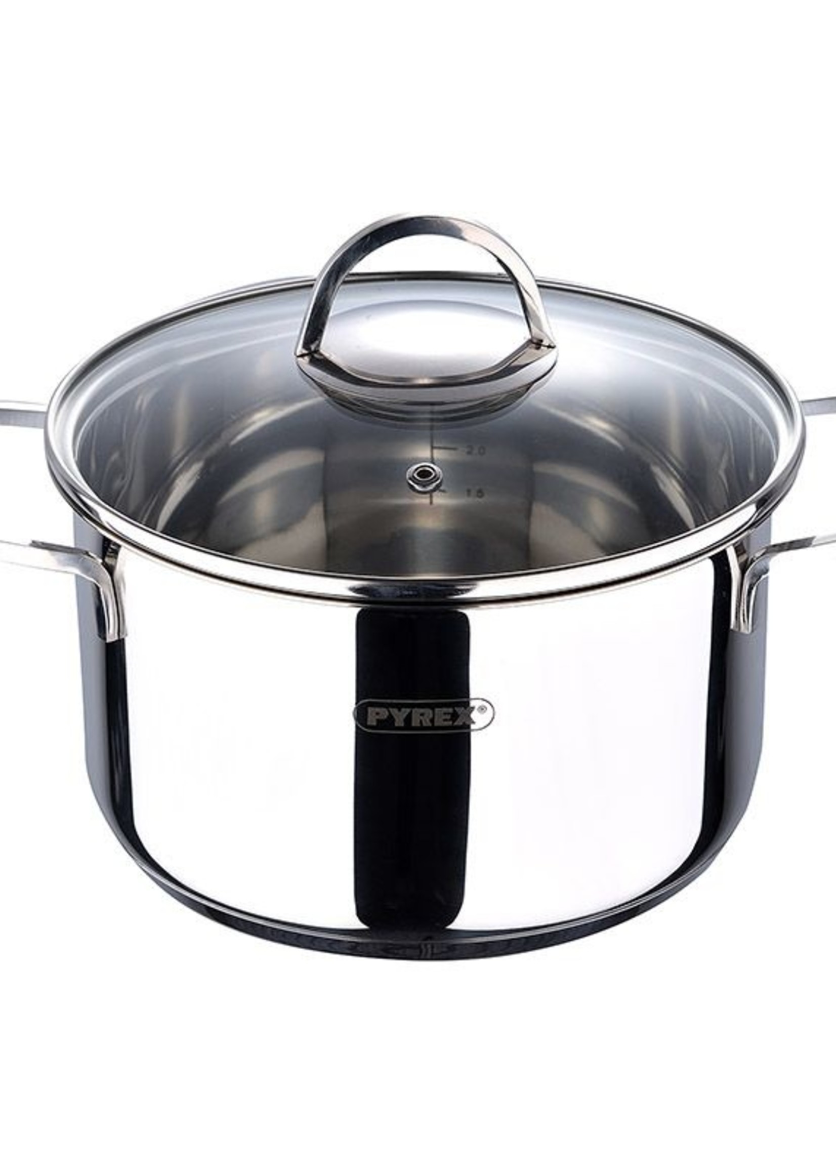 Pyrex Kookpan met Deksel - Ø20 cm - 3.3L - Inductie