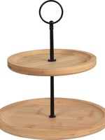 Excellent Houseware Etagère - Bamboe - 2 laags