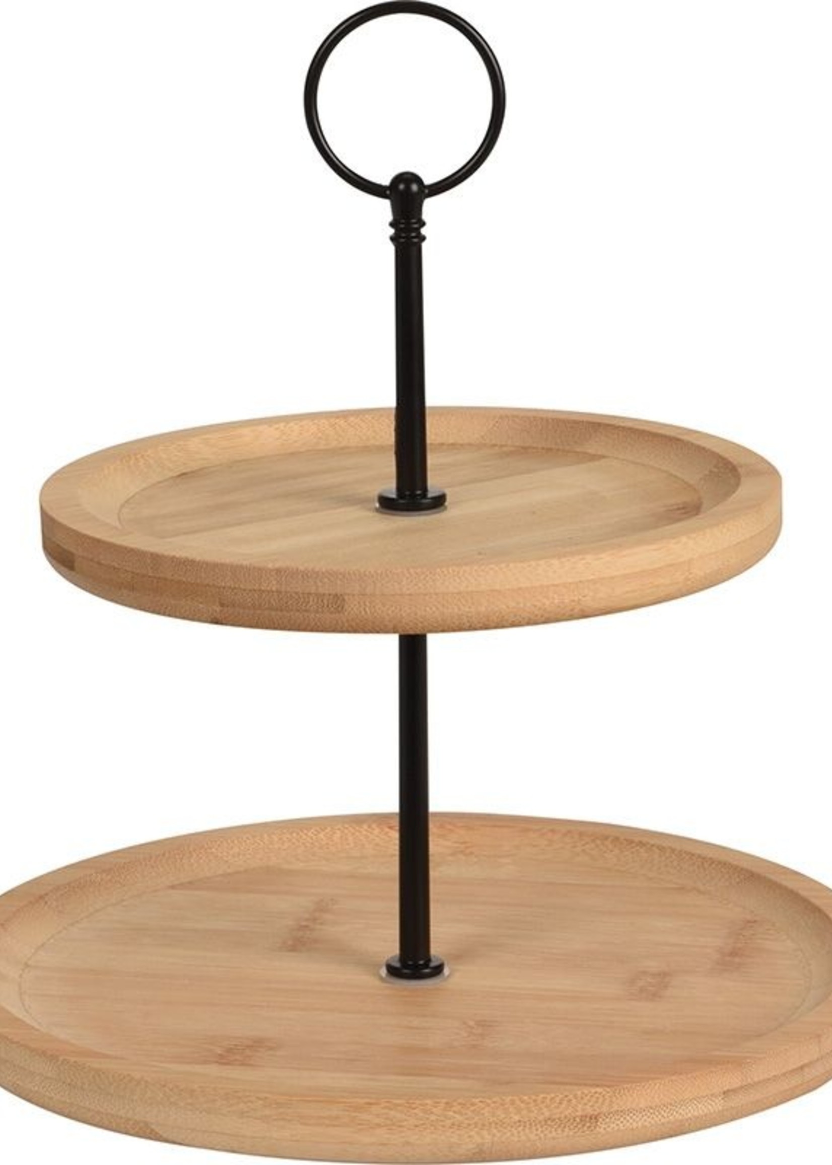 Excellent Houseware Etagère - Bamboe - 2 laags