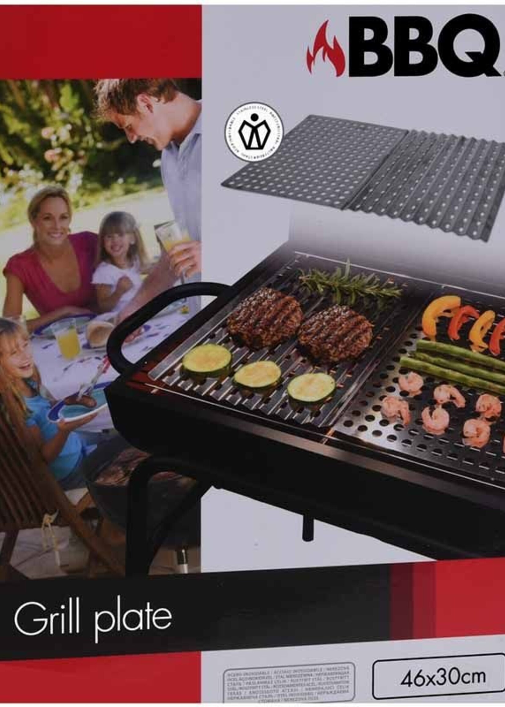 BBQ Barbecue RVS grillplaten - 2 stuks