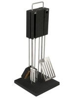 QDO Roestvrijstalen Barbecue- /Grillset Deluxe met standaard