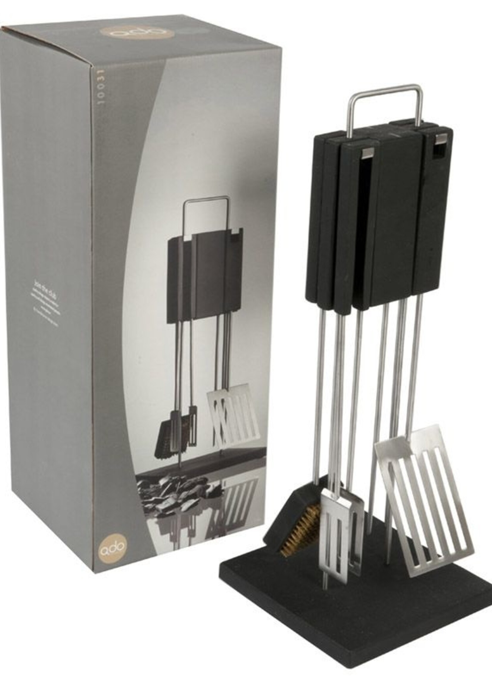 QDO Roestvrijstalen Barbecue- /Grillset Deluxe met standaard