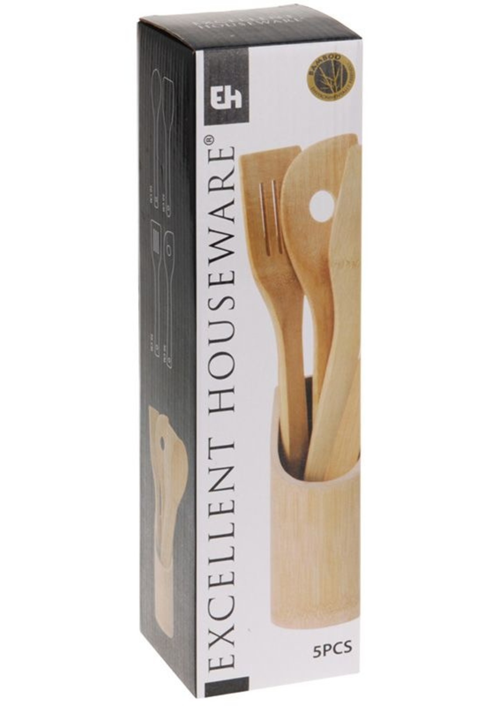 Excellent Houseware Bamboe Keukengerei - houten spatels