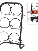 Home&Styling Metalen Wijnrek  voor 6 Flessen