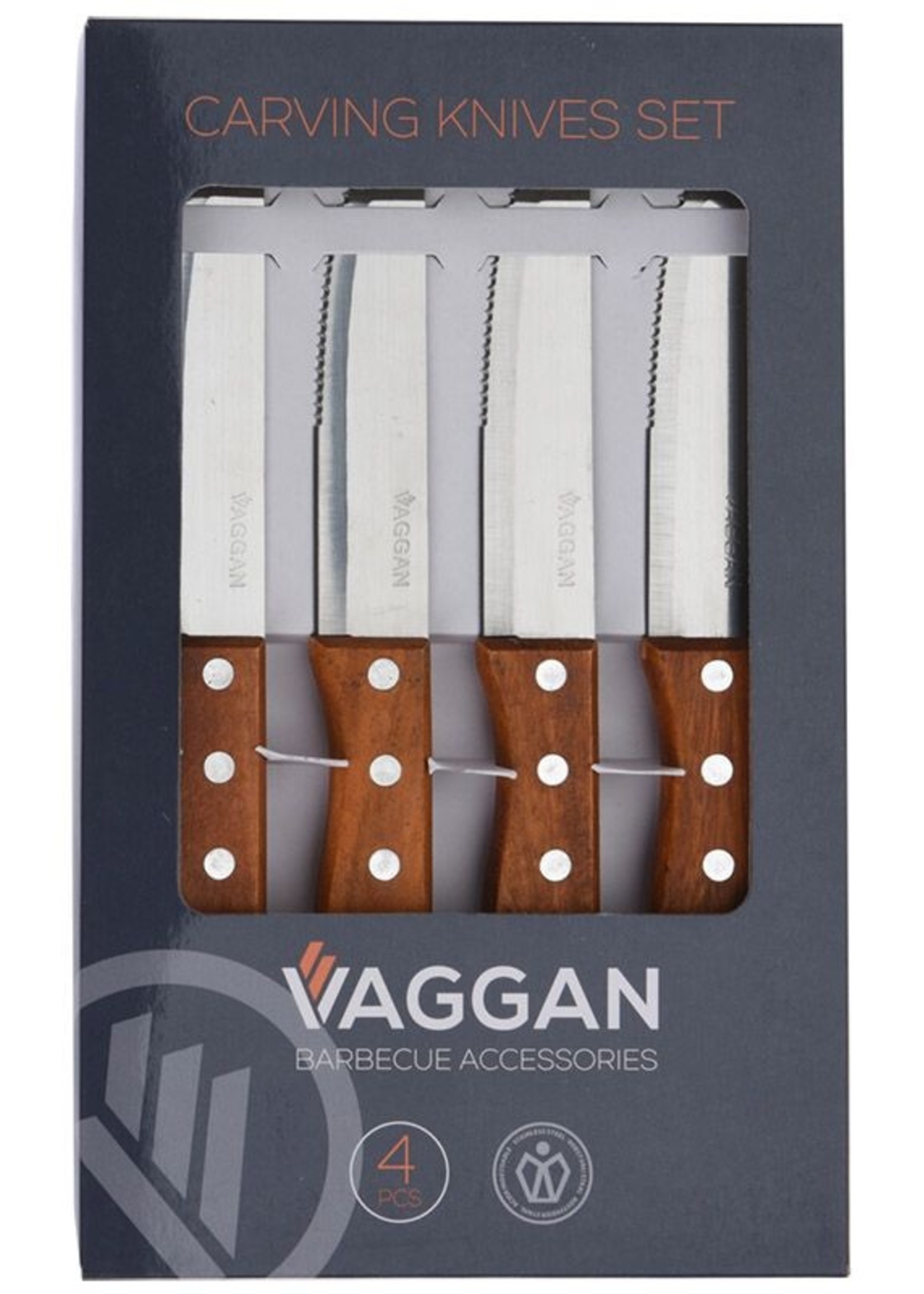 Vaggan RVS Steakmessen set 4-delig