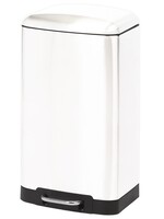 Duett Pedaalemmer - 30 liter - metaal - wit