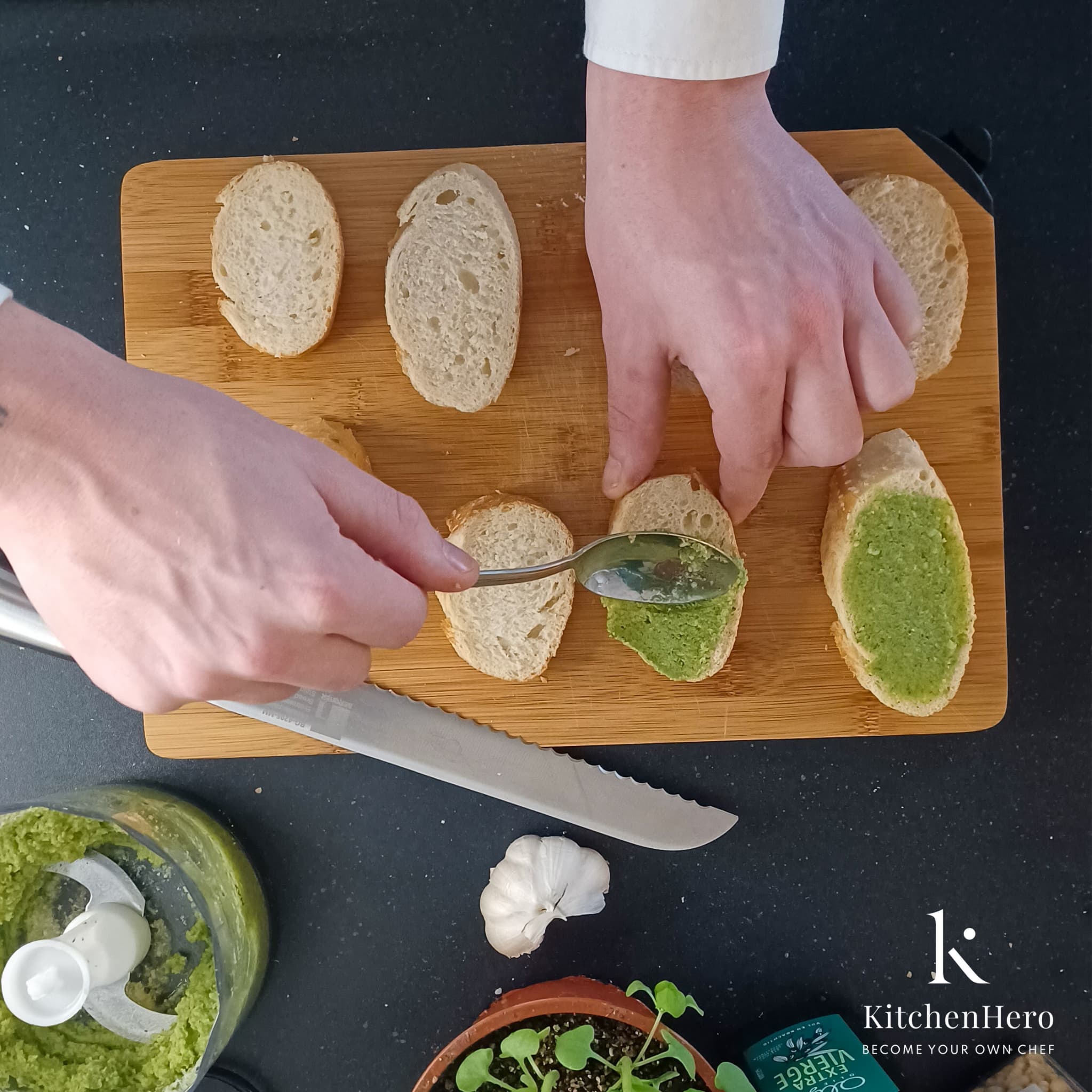 Stokbrood pesto