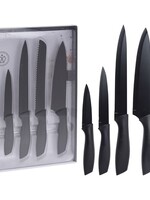 Excellent Houseware Messenset - zwart - 5 stuks