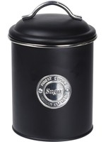 Excellent Houseware Voorraadbussen Klassiek zwart - set van 3 stuks