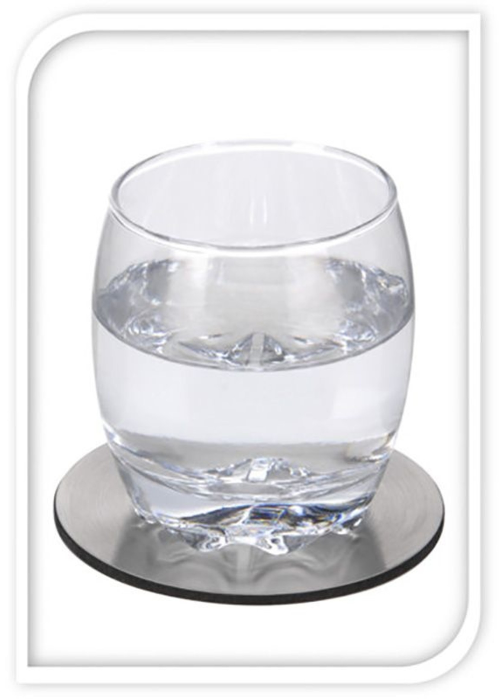 Excellent Houseware Onderzetters RVS - 6 stuks met houder