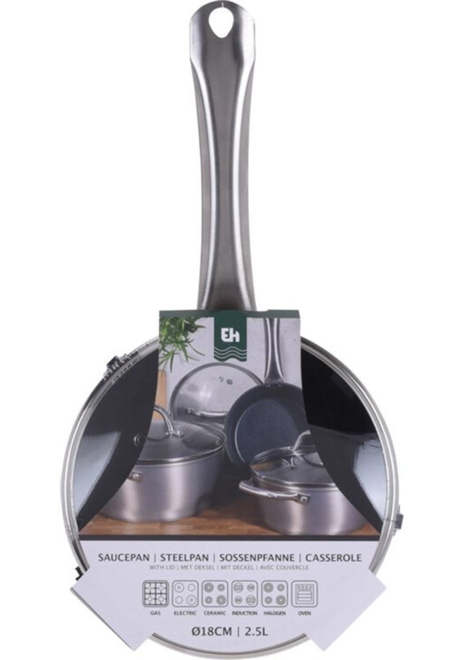Excellent Houseware Steelpan met deksel - Ø18cm - gesmeed aluminium