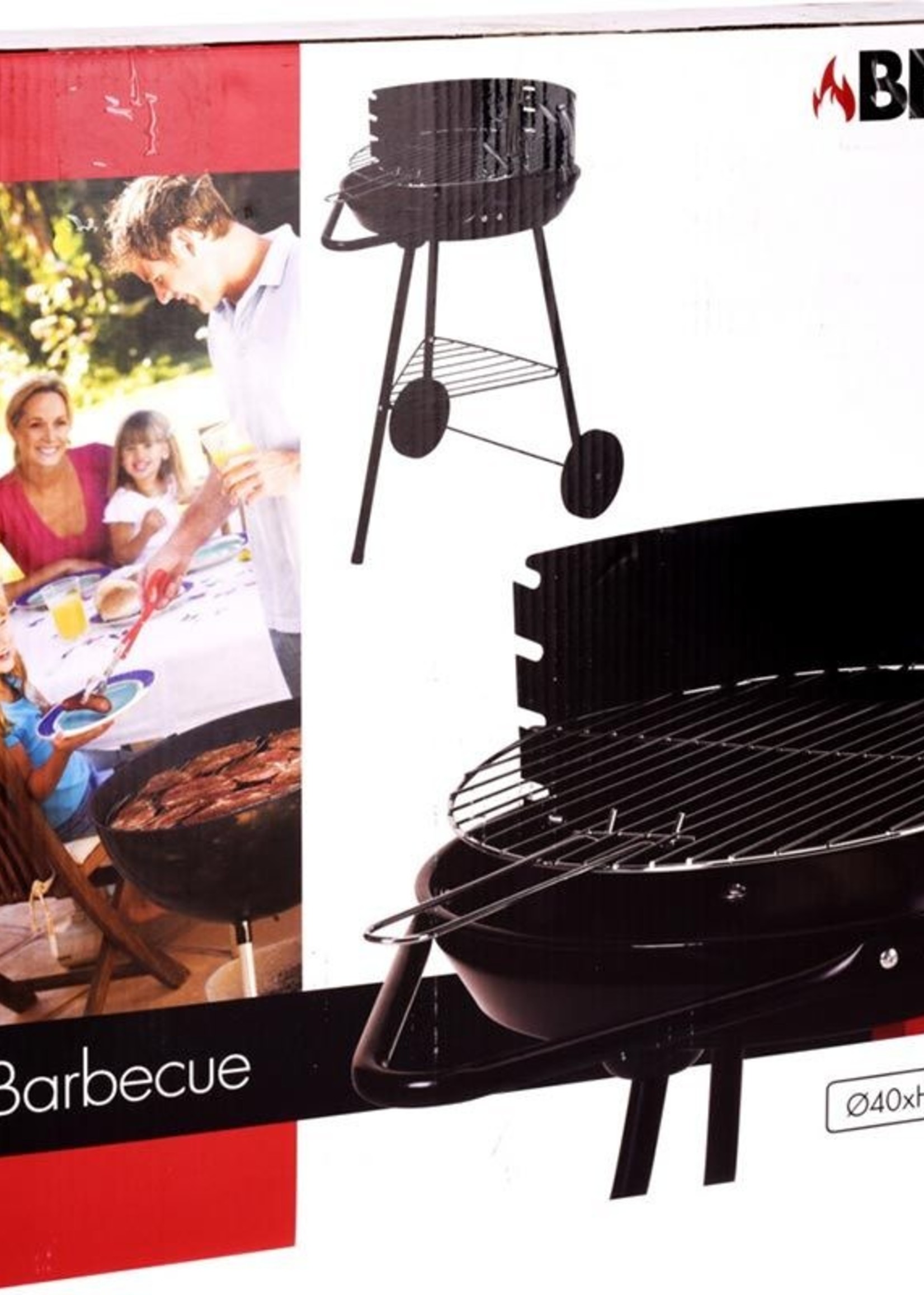 BBQ Barbecue half open  - met windscherm