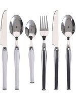 Excellent Houseware Bestekset 24-dlg - RVS - wit en zwart