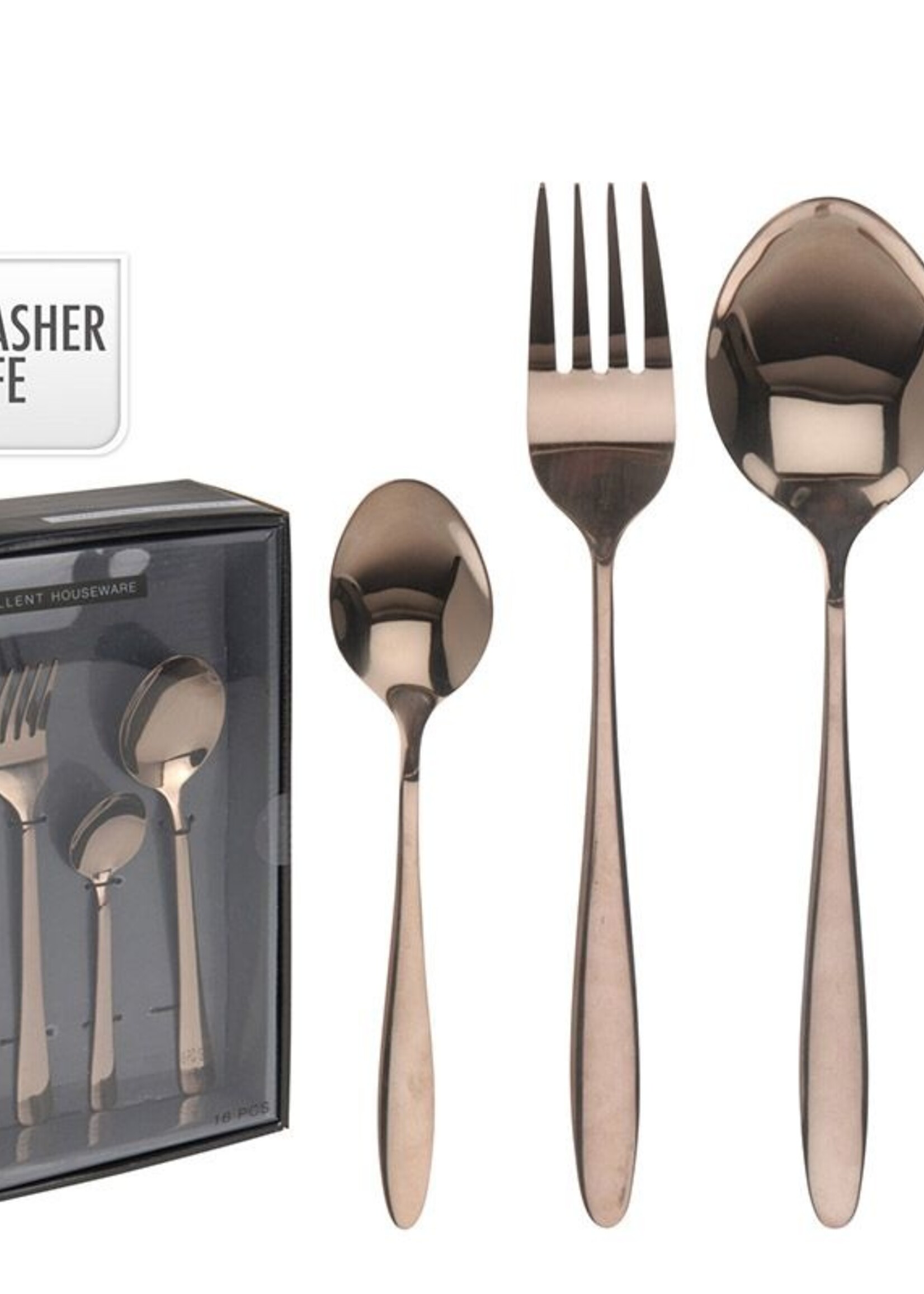 Excellent Houseware Bestekset 16dlg - Koper