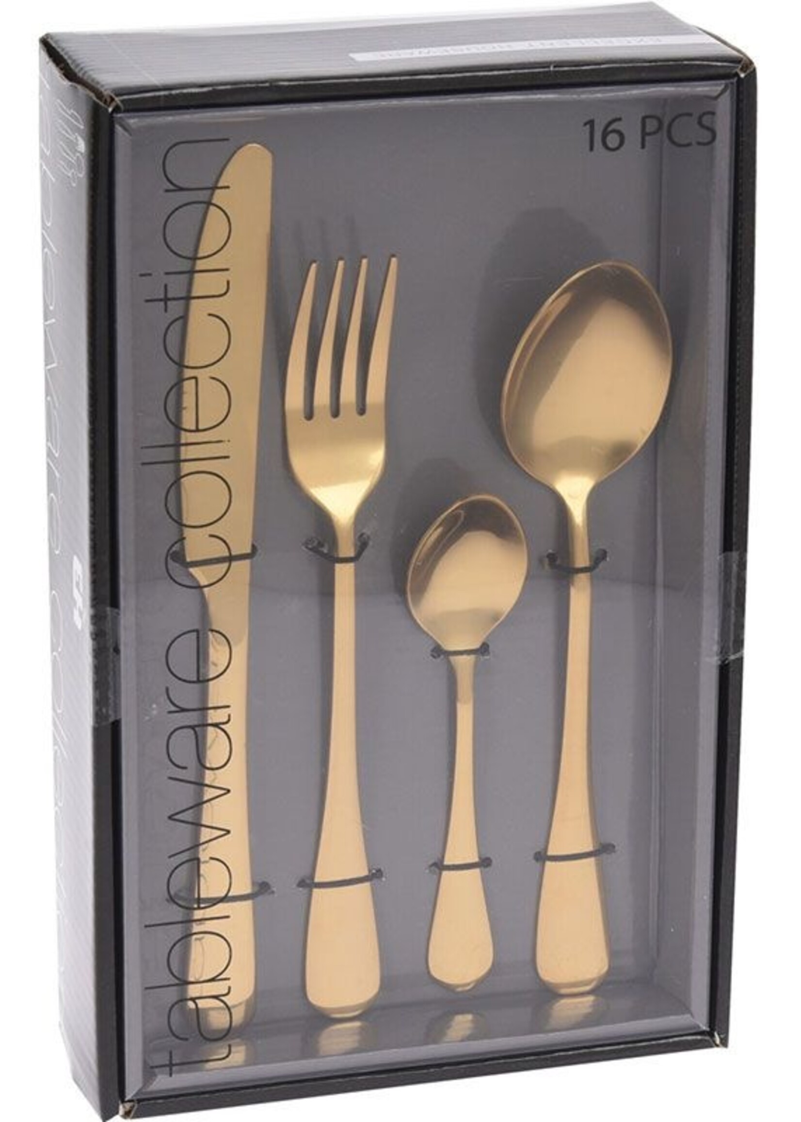 Excellent Houseware Bestekset 16-dlg - goud