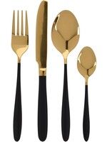 Excellent Houseware Bestekset 16-dlg - zwart en goud