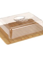 Excellent Houseware Kaasstolp met deksel - bamboe