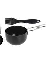 BBQ Sauspan - met sauskwast - zwart