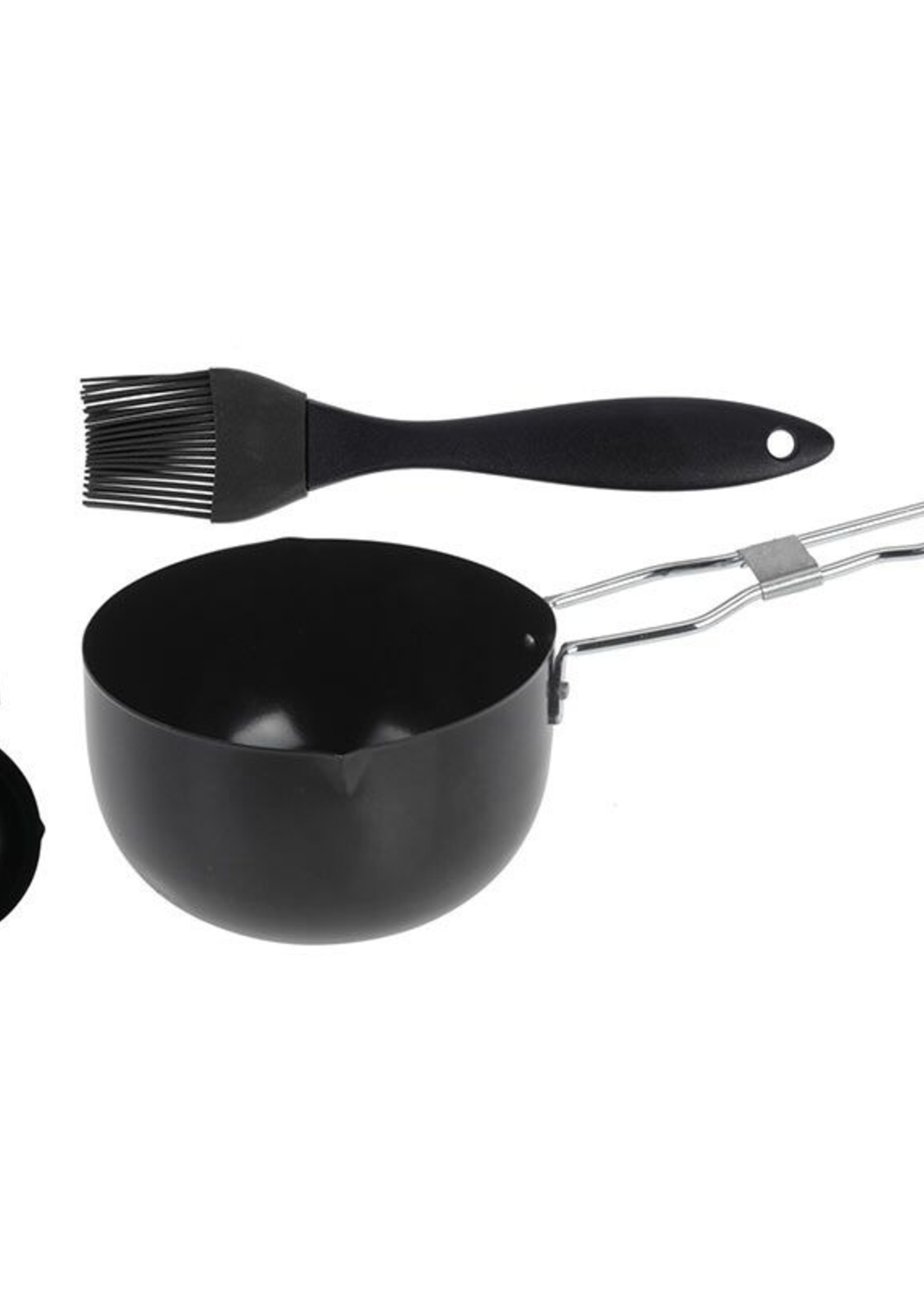 BBQ Sauspan - met sauskwast - zwart