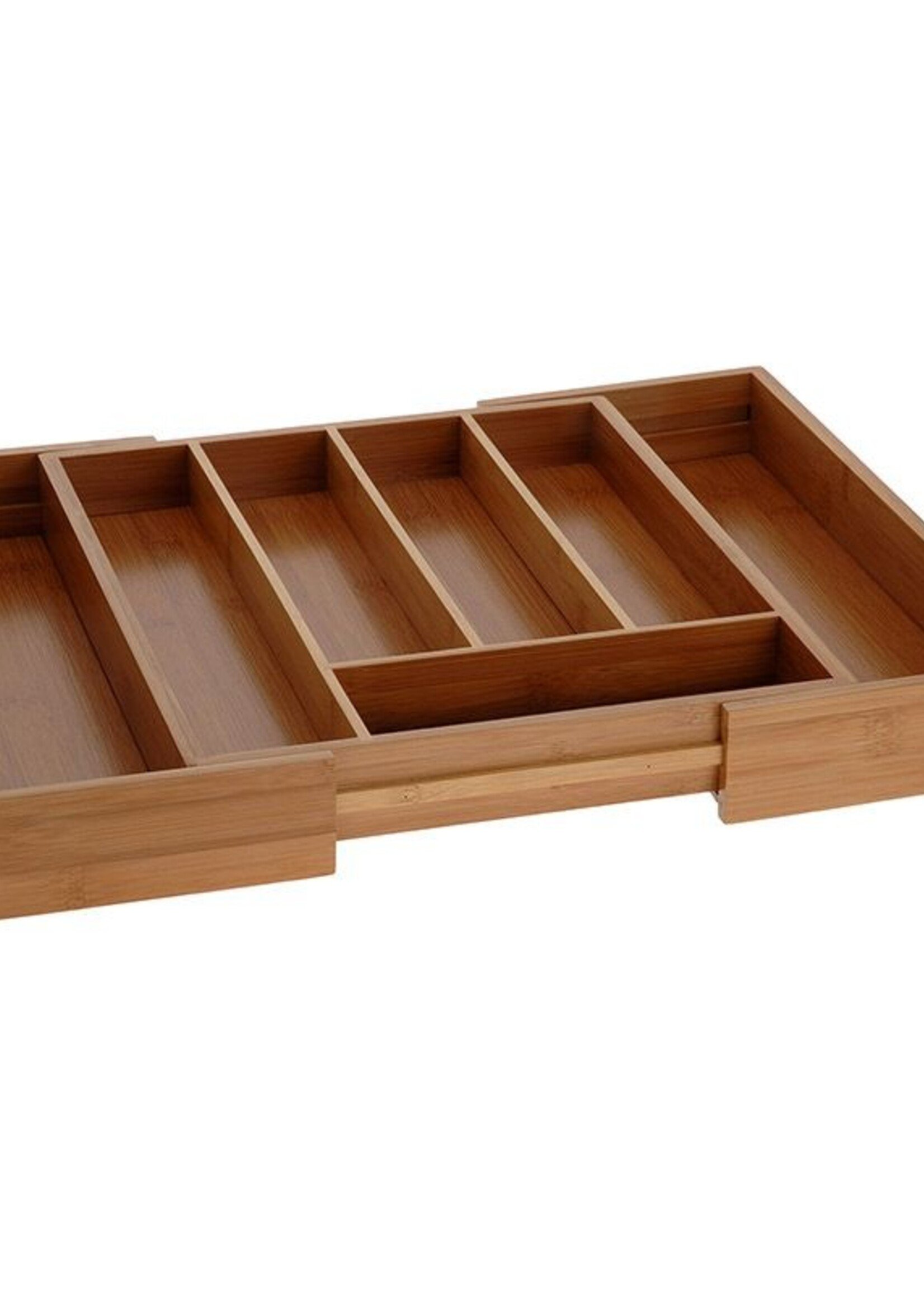 Excellent Houseware Bamboe uitschuifbare bestekbak