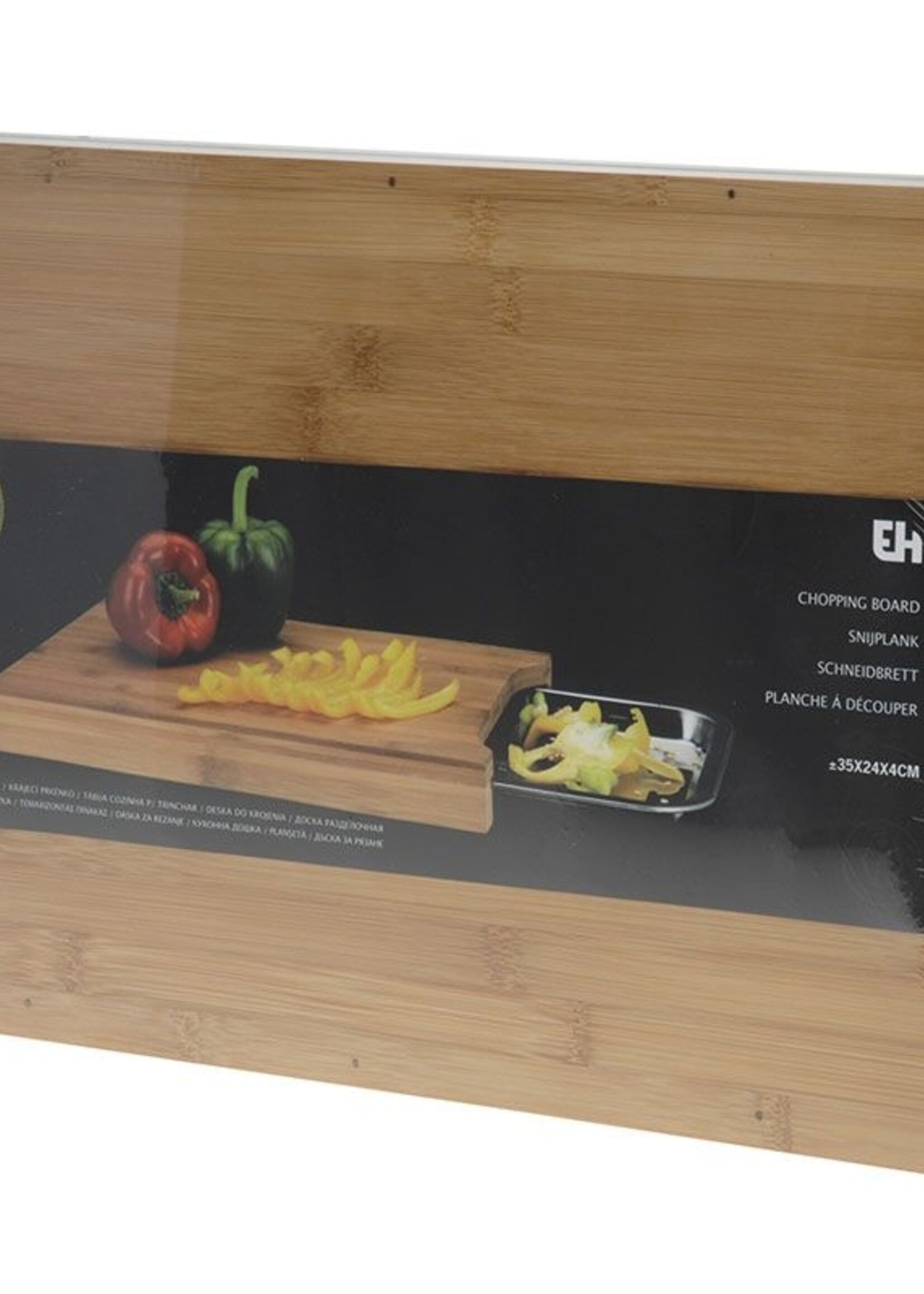 Excellent Houseware Bamboe snijplank met opvangbak