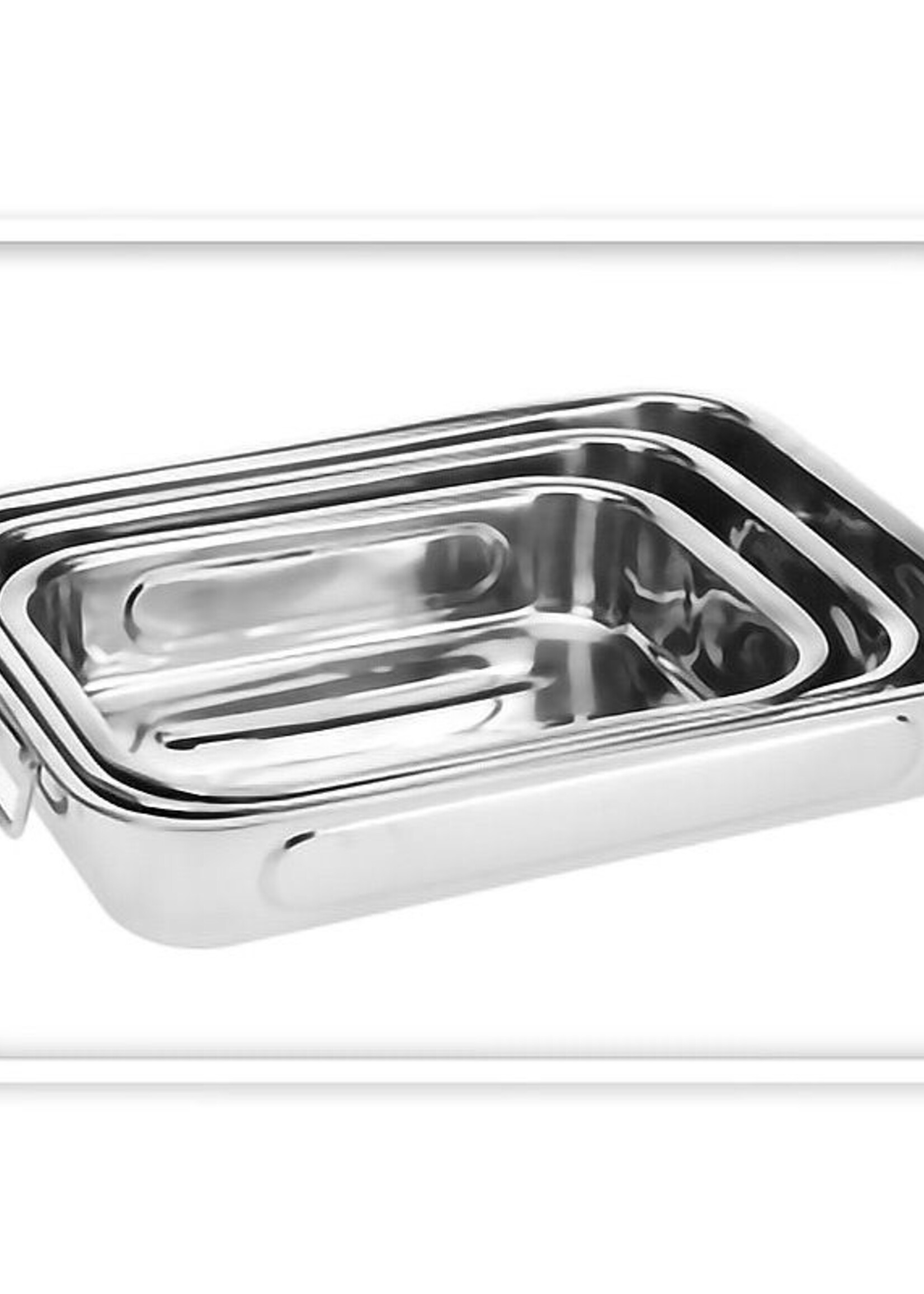 Excellent Houseware Braadslee - Ovenschalen - RVS - set van 3