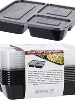 Ceruzo Meal Prep Bakjes 10 stuks - 3 compartimenten
