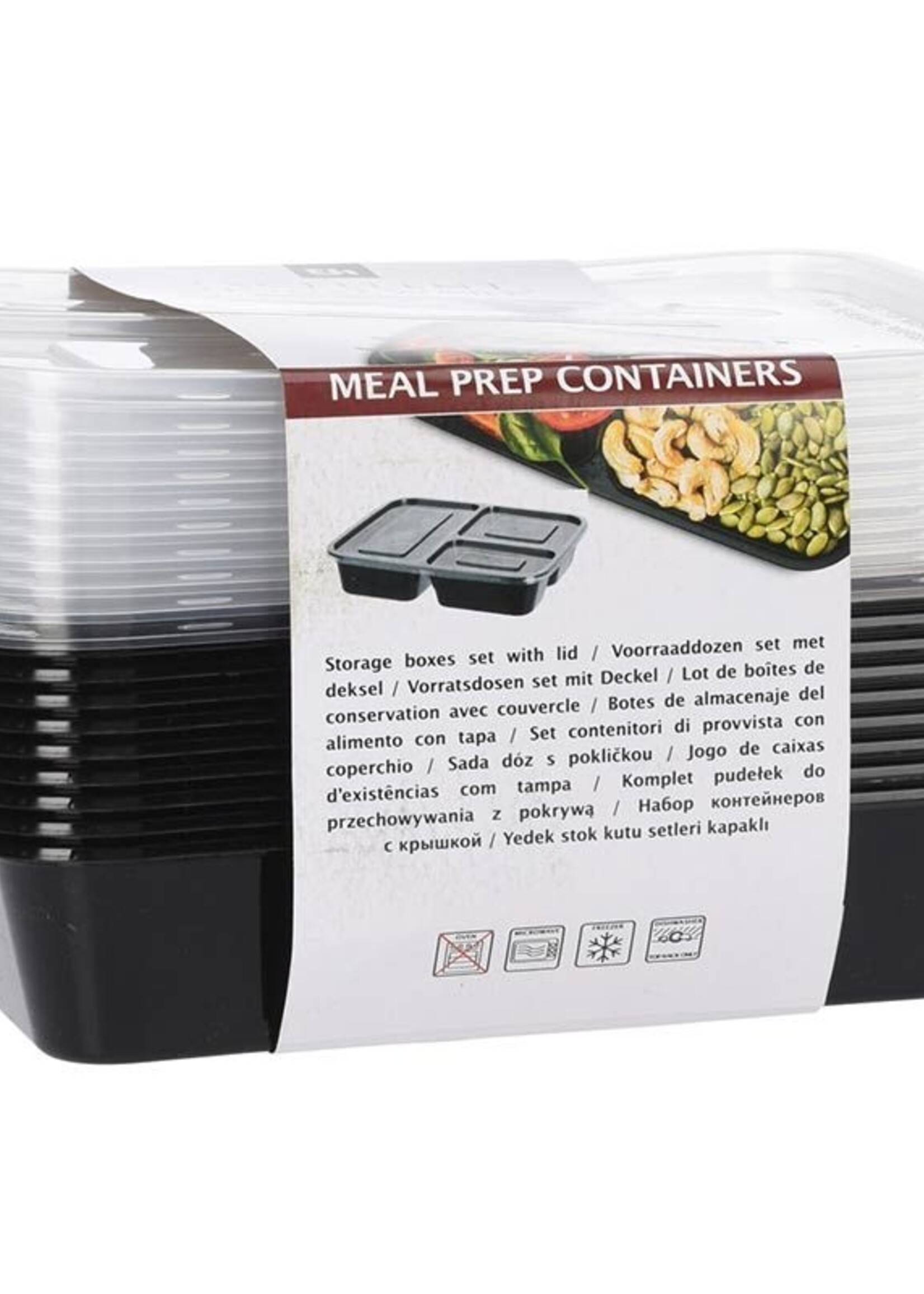 Ceruzo Meal Prep Bakjes 10 stuks - 3 compartimenten