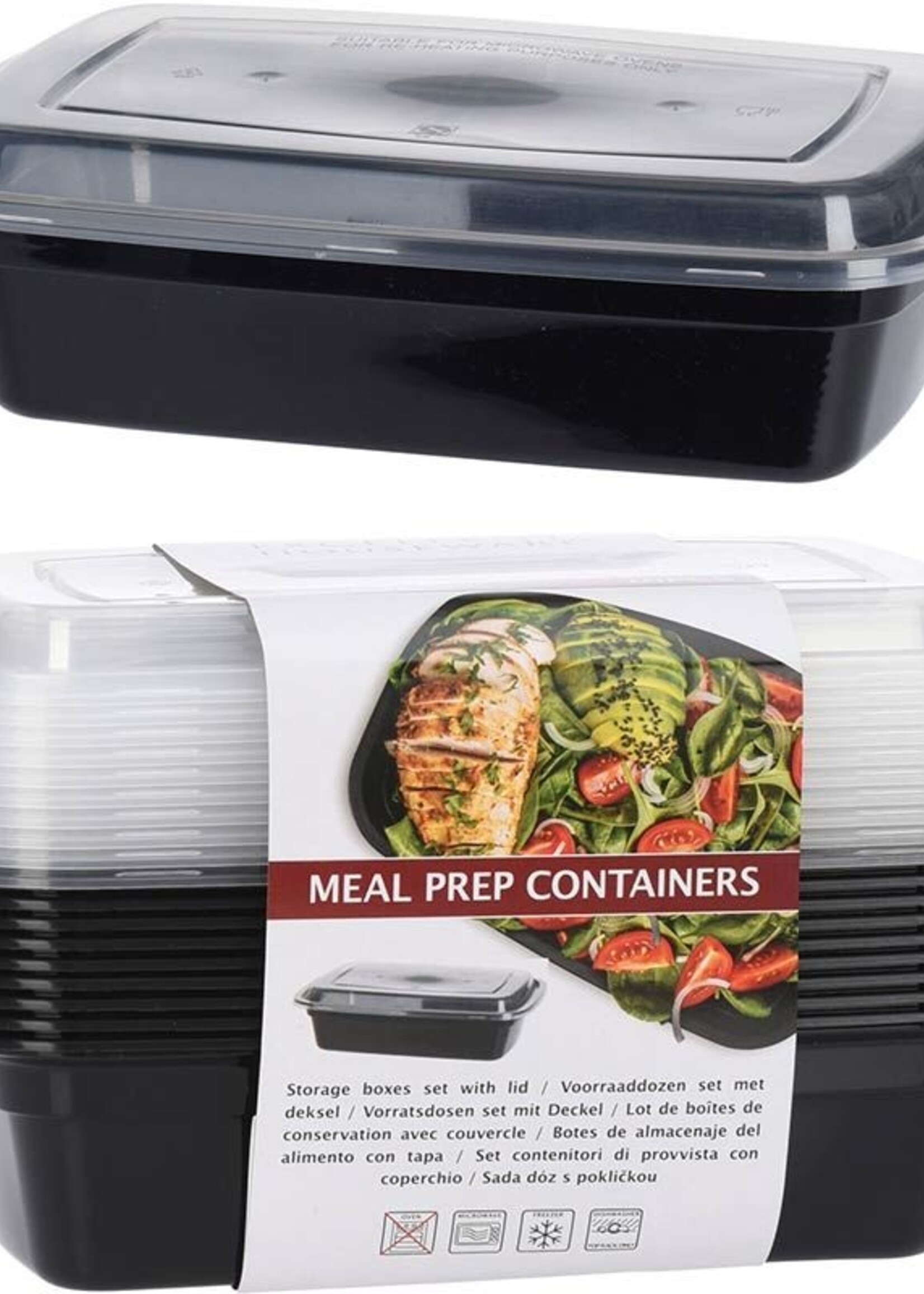 Ceruzo Meal Prep Bakjes 10 stuks - 1 compartiment