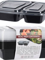 Ceruzo Meal Prep Bakjes 10 stuks - 2 compartimenten