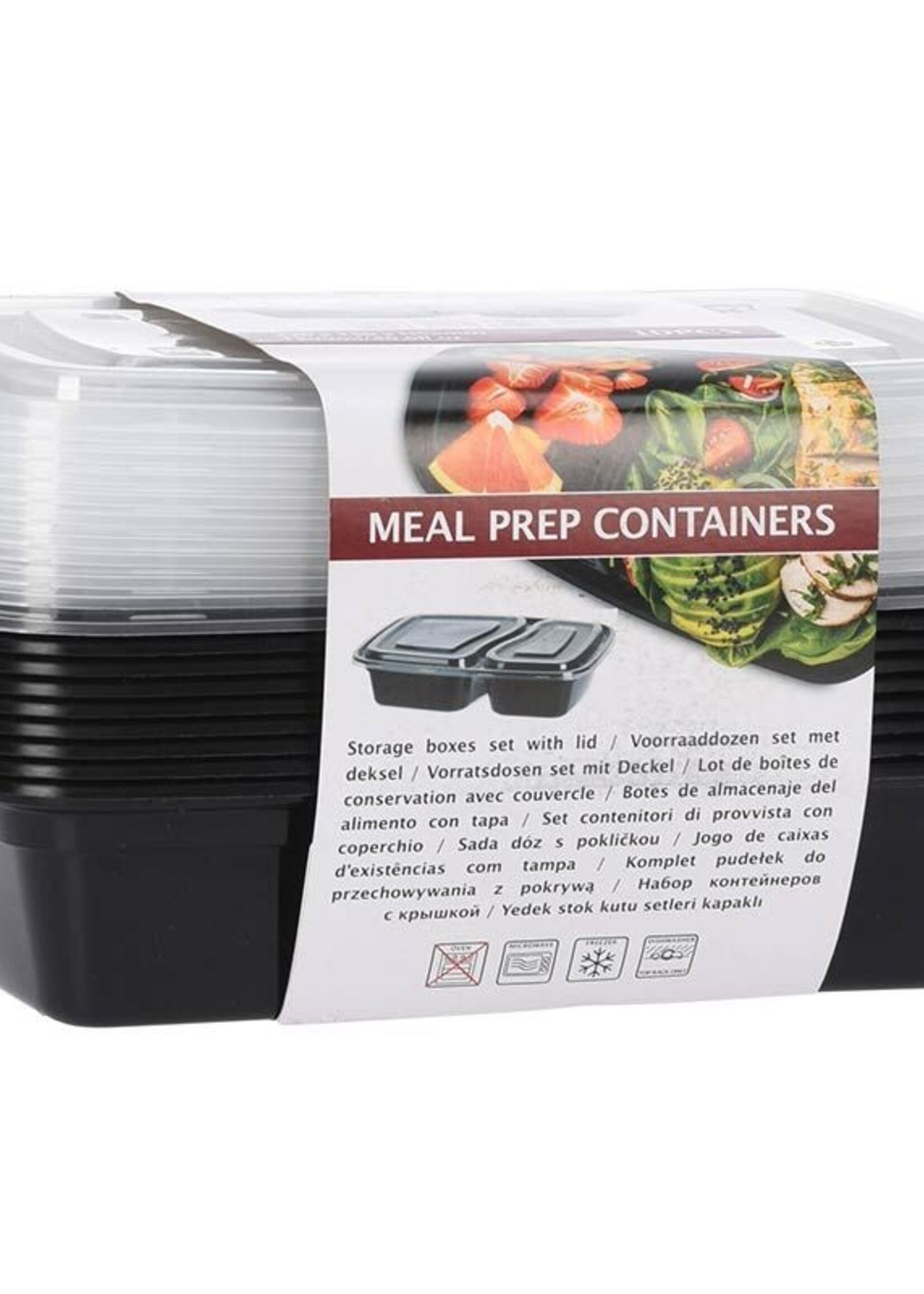 Ceruzo Meal Prep Bakjes 10 stuks - 2 compartimenten