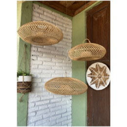 L-003 UFO LAMPSHADE RATTAN - 50 DIA