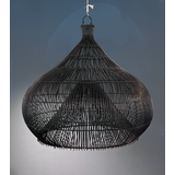 L-011 LAMPSHADE BAWANG DOUBLE BLACK - DIA 80cm