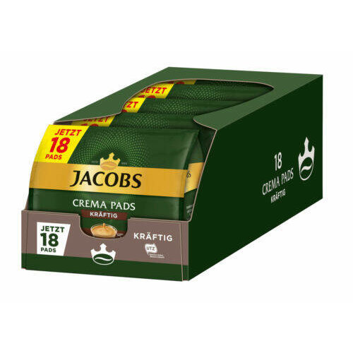 Jacobs koffie Jacobs Crema Kräftig UTZ 18 pads