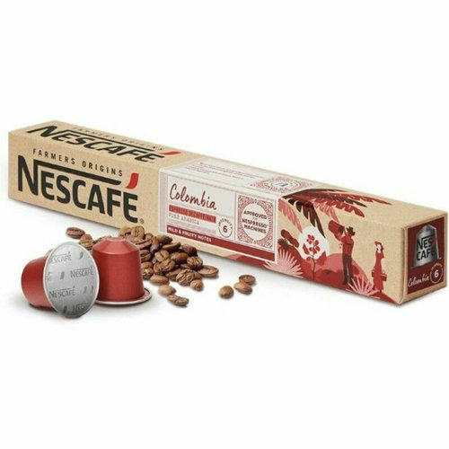 Nescafé koffie  Nescafe Farmers Colombiaanse Cafeïnevrije Espresso 10 cups