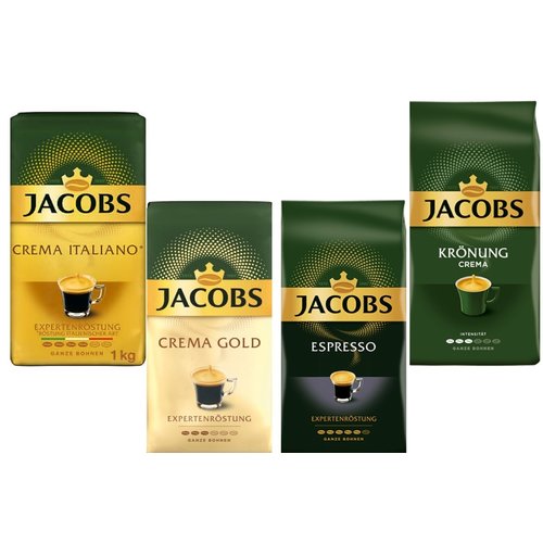 Jacobs koffie Jacobs beans sample pack 4 x 1kg