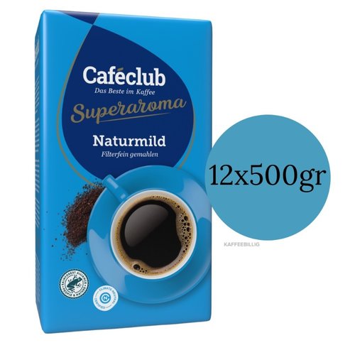 Cafeclub Caféclub Naturmild gemalen 500 gram
