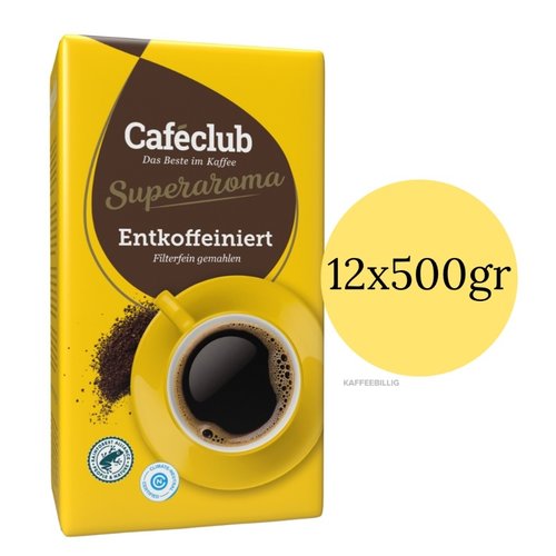 Cafeclub Caféclub Entkoffeiniert gemalen 500 gram